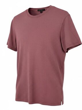 Robert Barakett Men's Short-Sleeve Crew Tee in Evening Pink 100% Pima Cotton